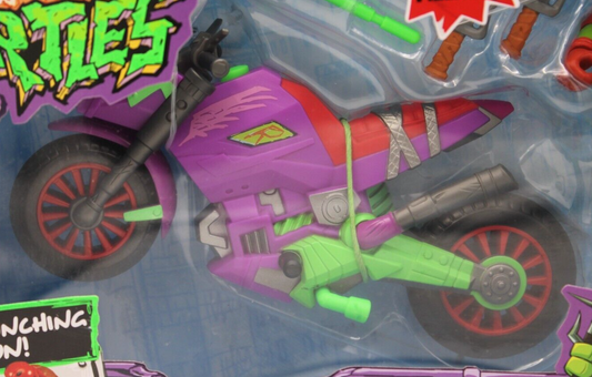 TMNT Mutant Mayhem Purple Dragon Cycle w/ Exclusive Raphael Figure + Rocket Fire
