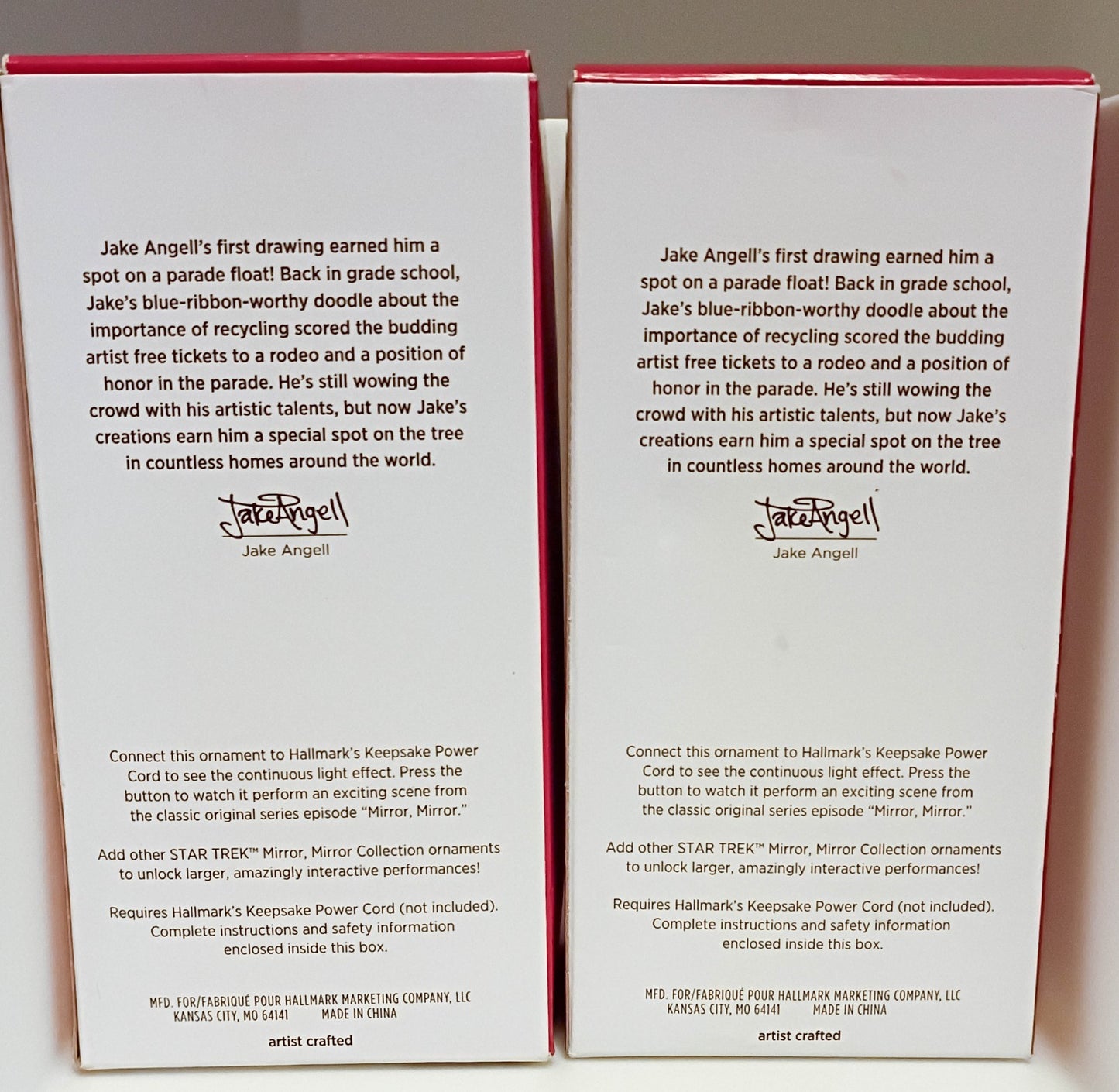 Captain Kirk First Officer Spock Star Trek Mirror Mirror 2021 Hallmark Ornament