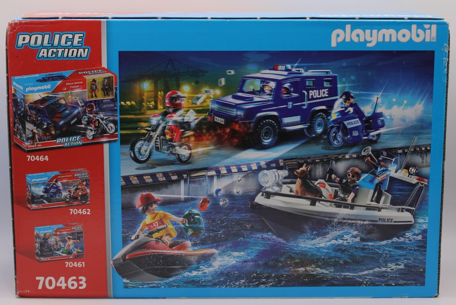 Playmobil Police Action Jewel Heist Getaway Building Set 70463 (Punctured Box)