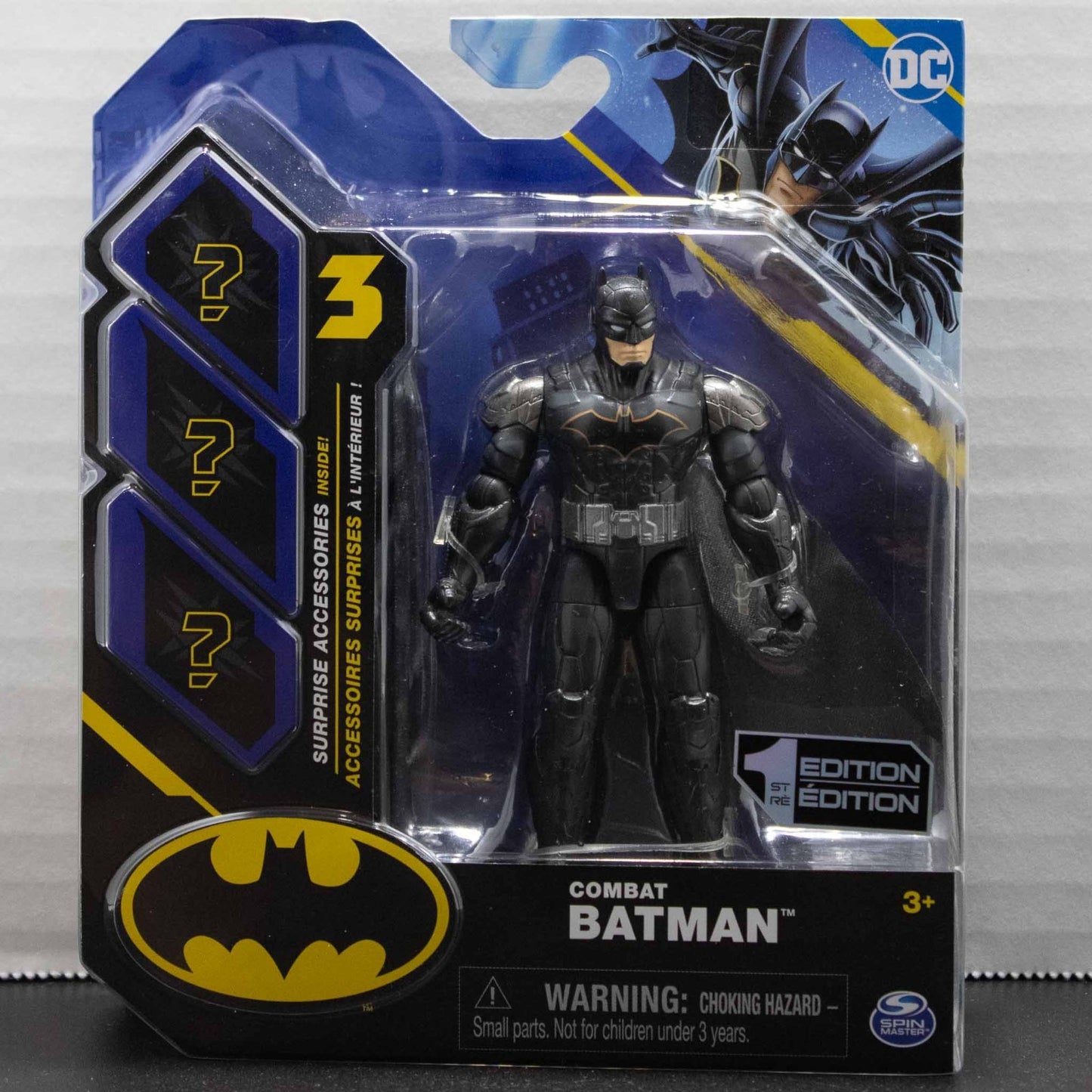 DC Superman and Combat Batman 4 Inch Spinmaster Figures w/ Surprise Accessories