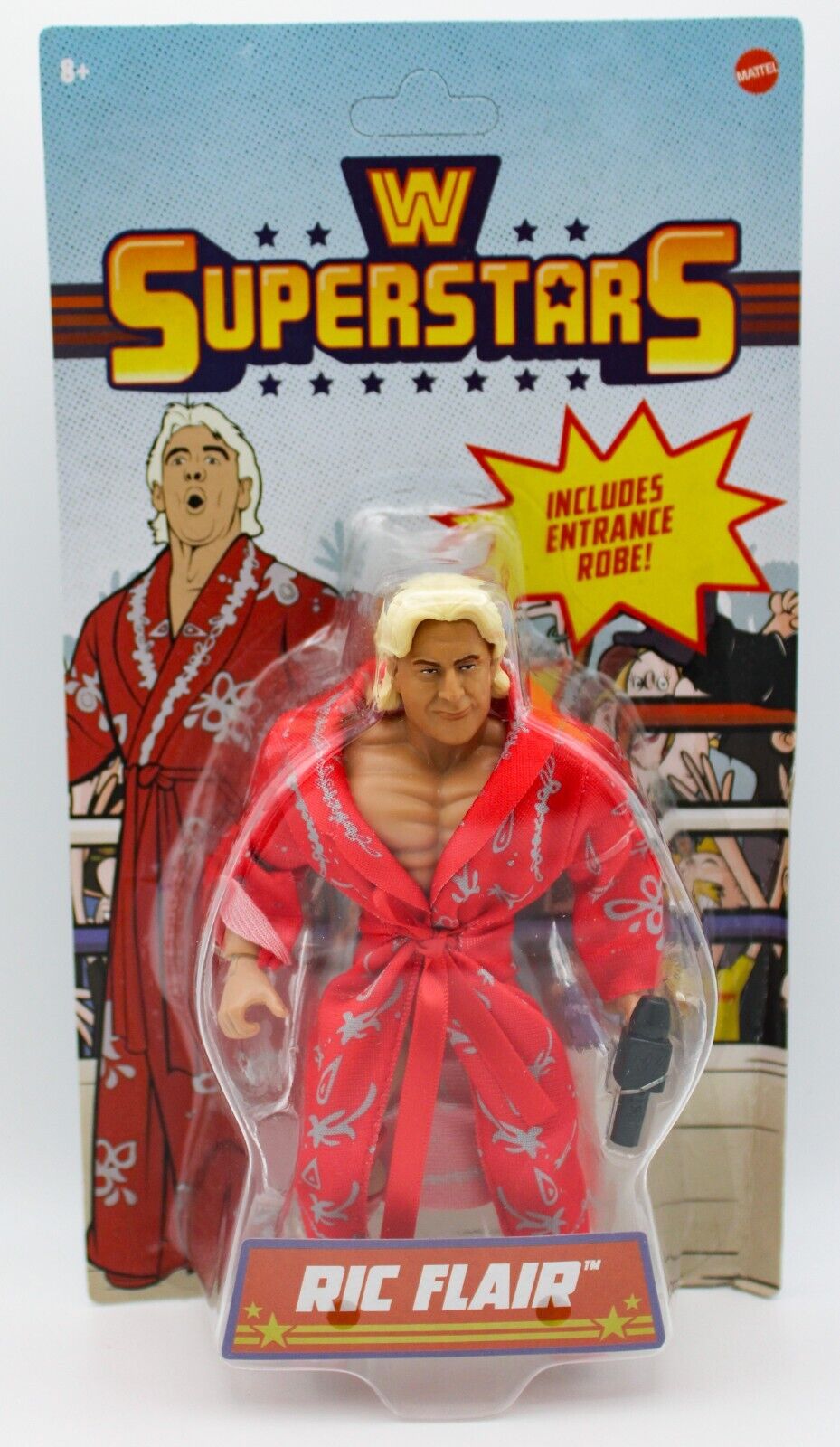 WWE Superstars Ric Flair Retro Action Figure Mattel Series 1 New on Card (B304)