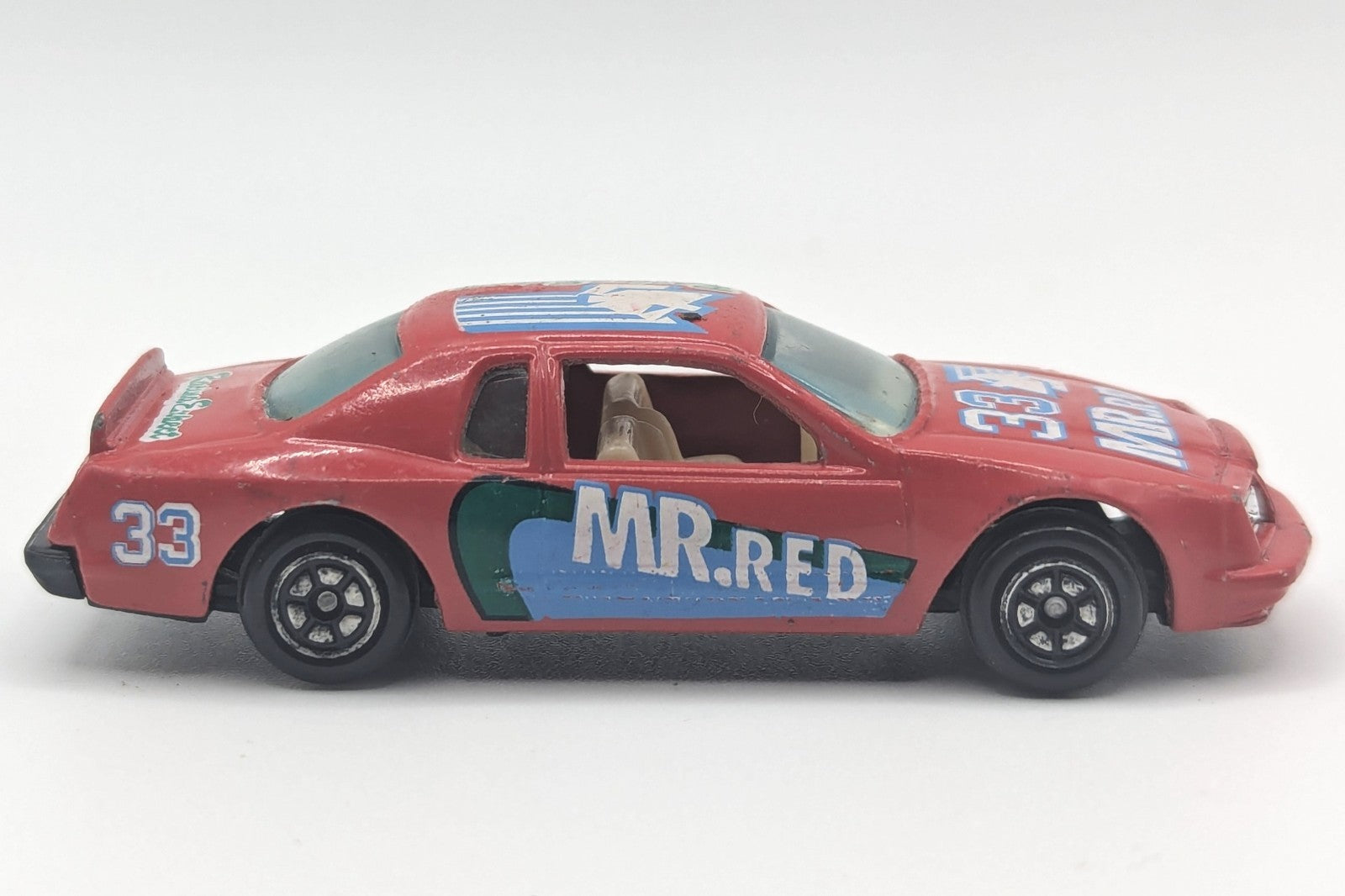 Vintage 1980's Era Ford Thunderbird Stock Car #33 Mr. Red 1:64 Scale Diecast HTF