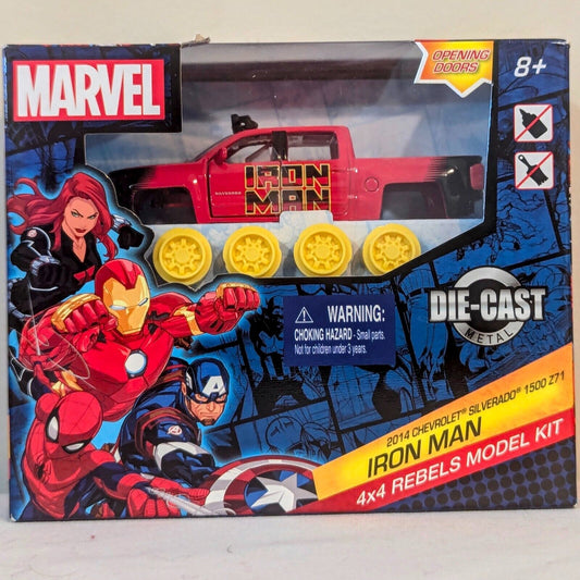 Marvel 4x4 Rebels Model Kit Iron-Man 2014 Chevy Silverado 1500 DieCast Truck NEW