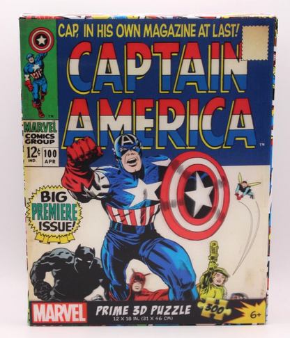 Prime 3D LTD Lenticular Marvel Comics Captain America 300 Piece Puzzle - #100