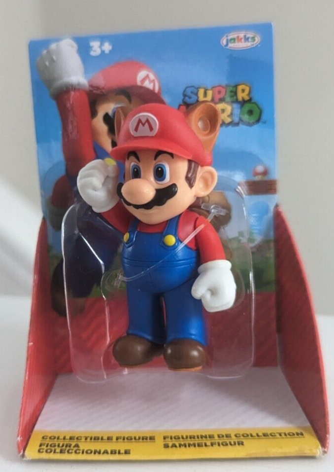 World of Nintendo Super Mario - Raccoon Mario 2.5" Figure (Checklane Packaging)