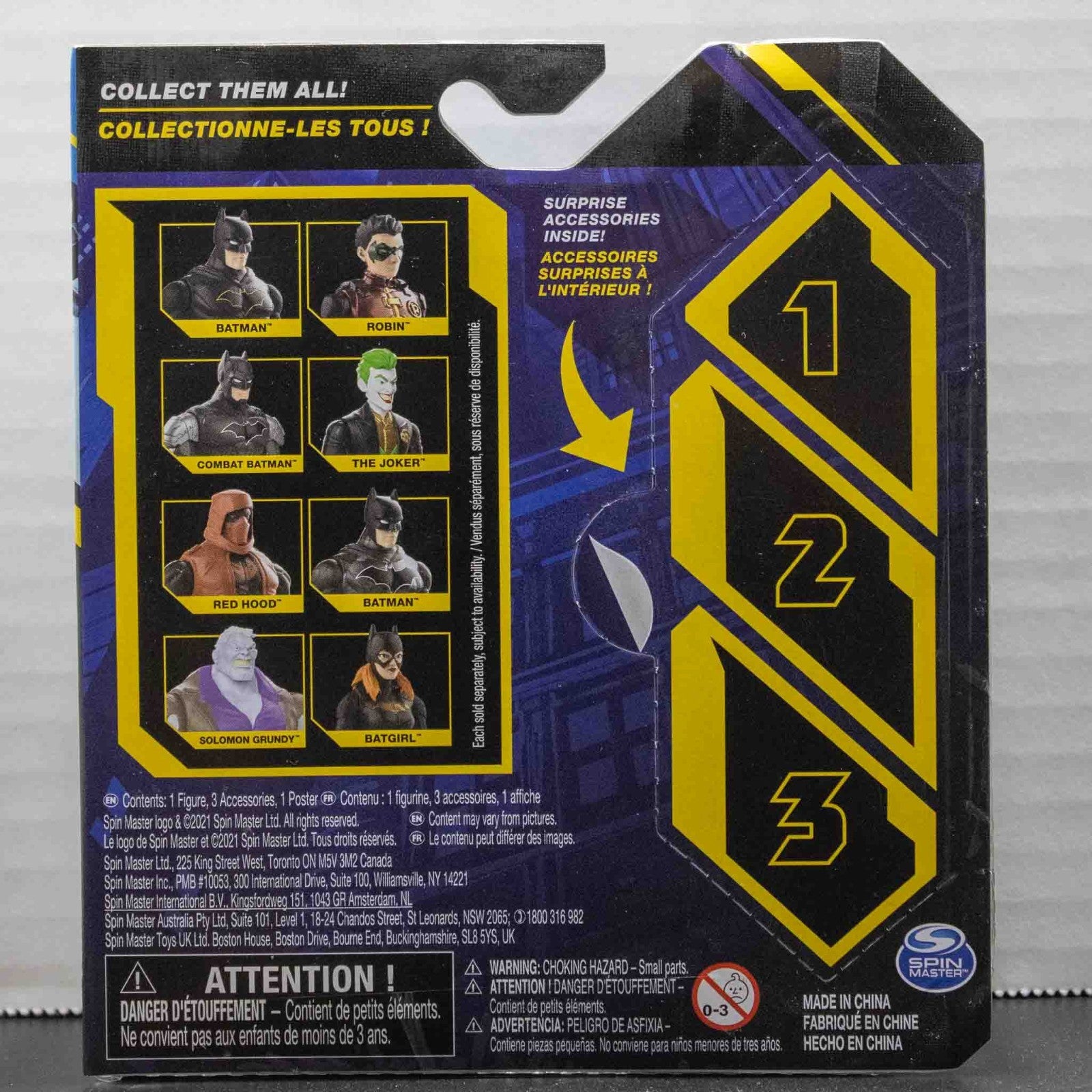 Lot of 3 Spinmaster Batman Action Figures - Combat Batman & Bat-Tech Versions