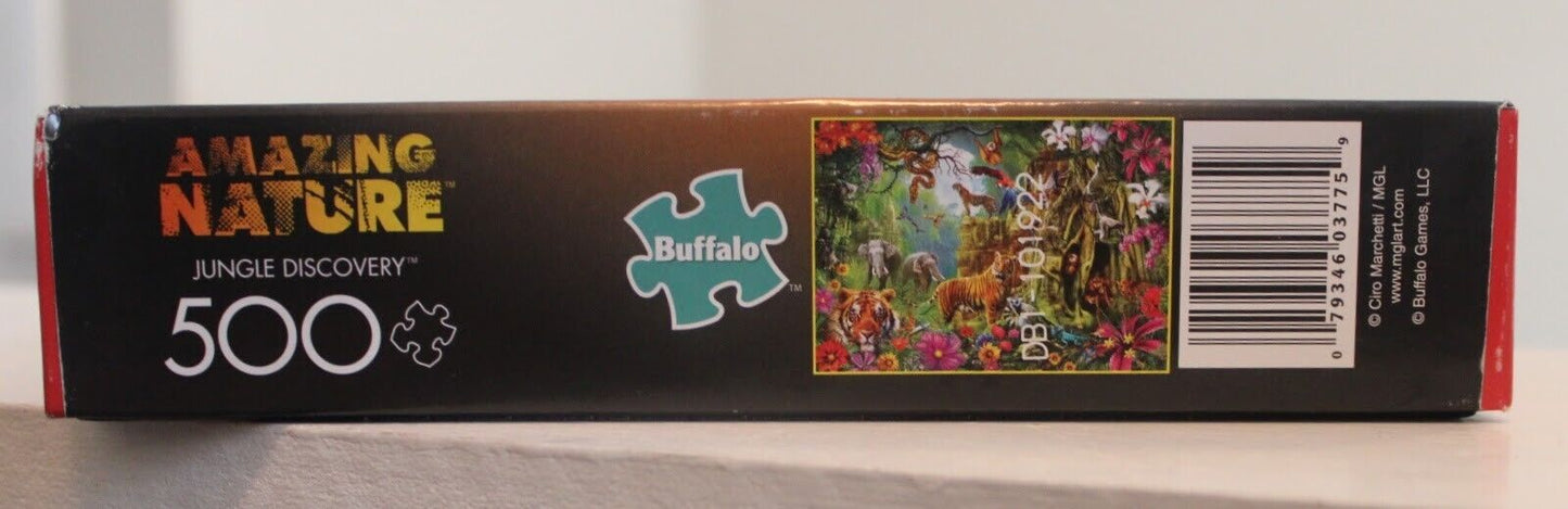 Amazing Nature Jungle Discovery 500 Piece Puzzle Buffalo Games Sealed