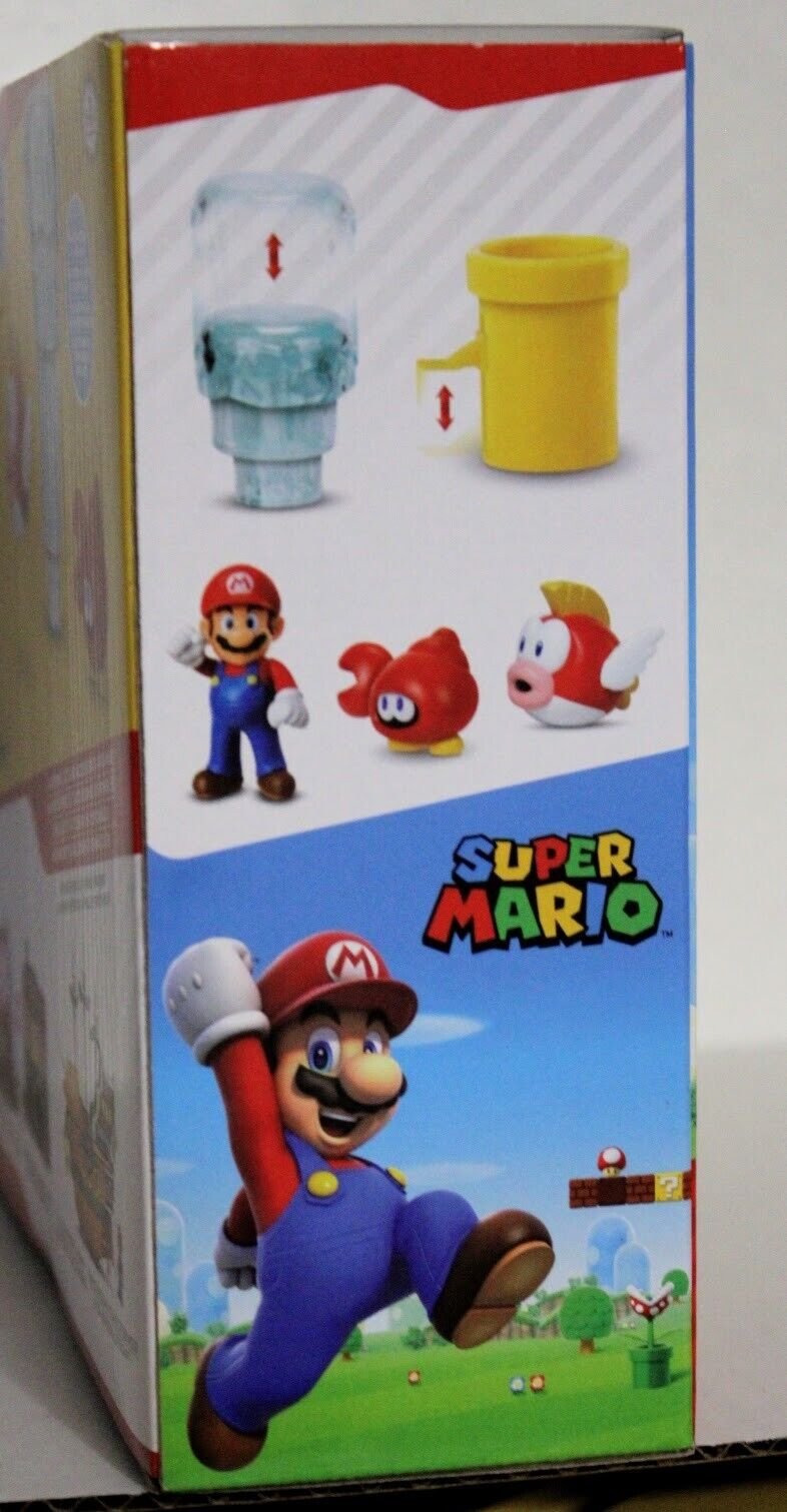 Nintendo Super Mario Sparkling Water Diorama Set Huckit Crab Cheep Fish Jakks 