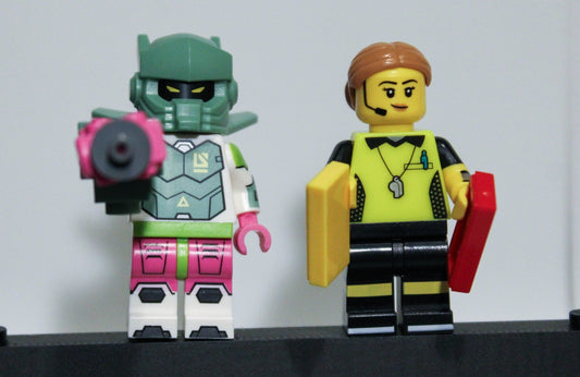 LEGO Minifigure Series 24 Lot Of 2 Robot Warrior/Referee Opened for Verification