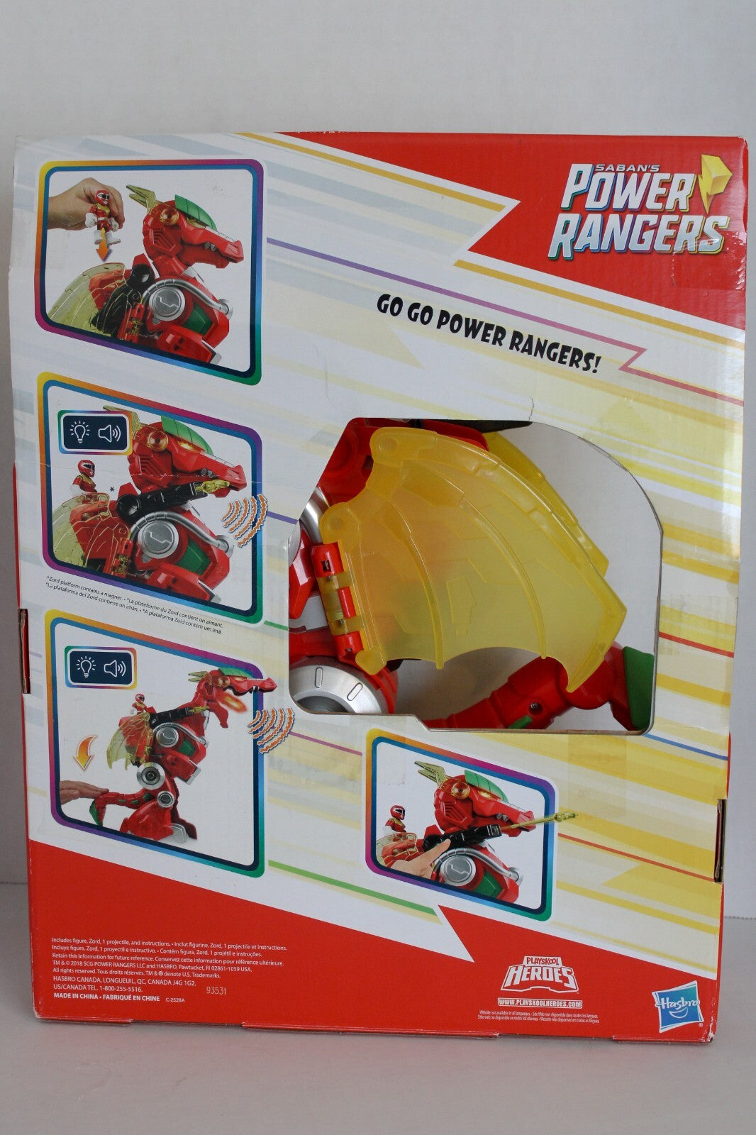 Power Rangers - Dragon Thunderzord & Red Ranger PlaySkool Heroes 14 Inch Figure