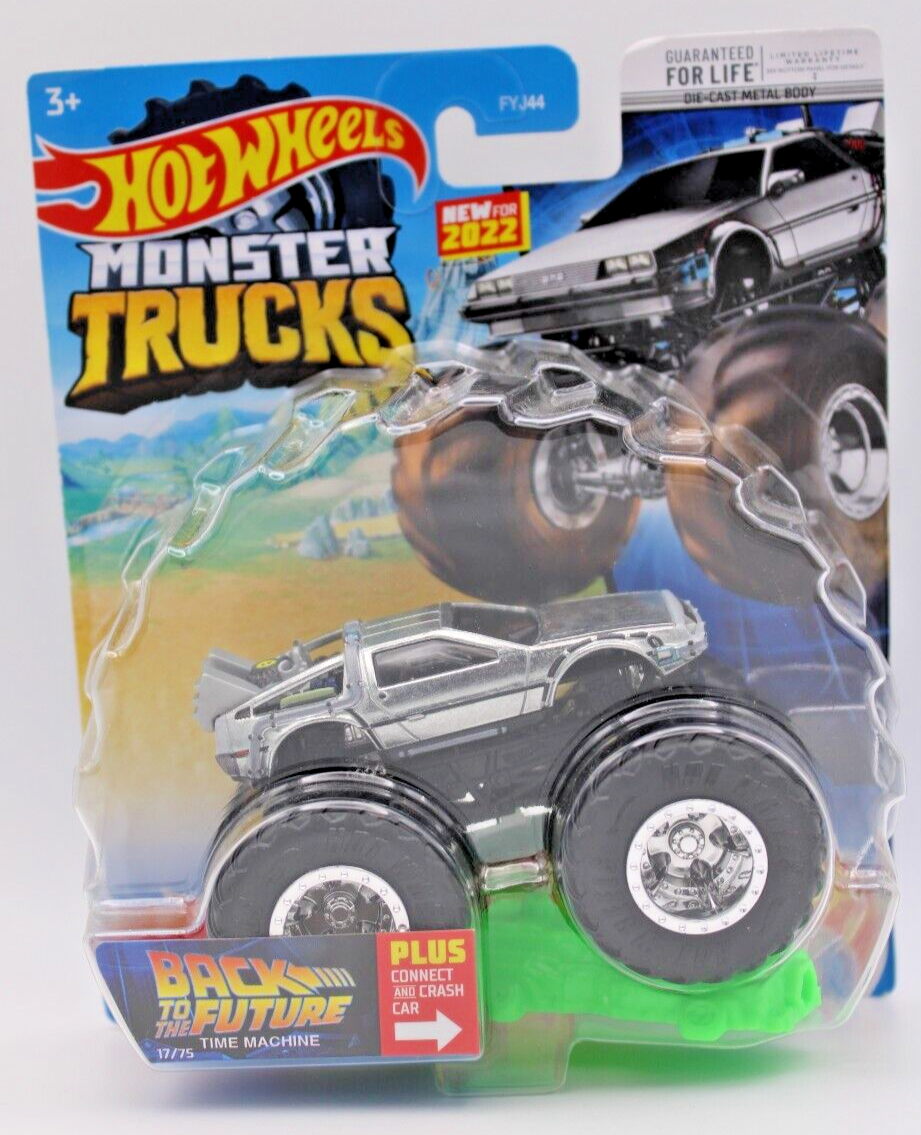 Hot Wheels Monster Trucks DeLorean Back to the Future Time Machine 2022