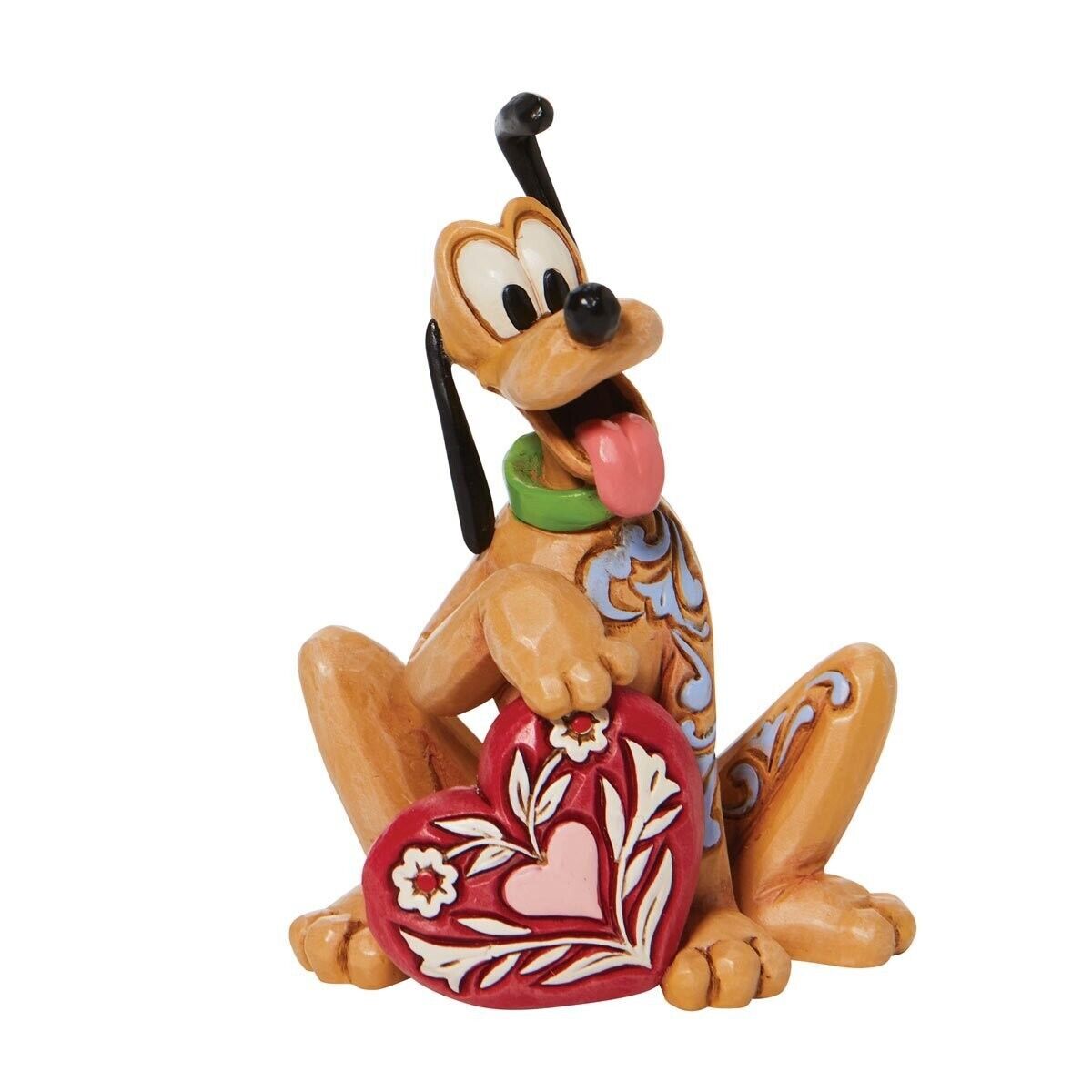 Jim Shore Disney Traditions Pluto Holding Heart - Mickey and Friends 6010108