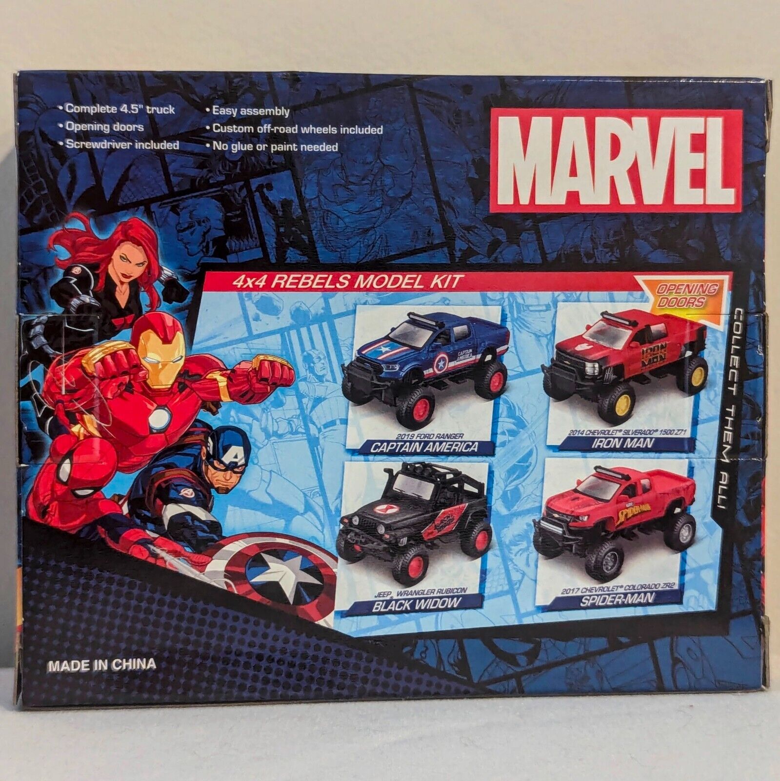 Captain America Diecast Metal Model Kit Marvel 4x4 Rebels 2019 Ford Ranger MIB 