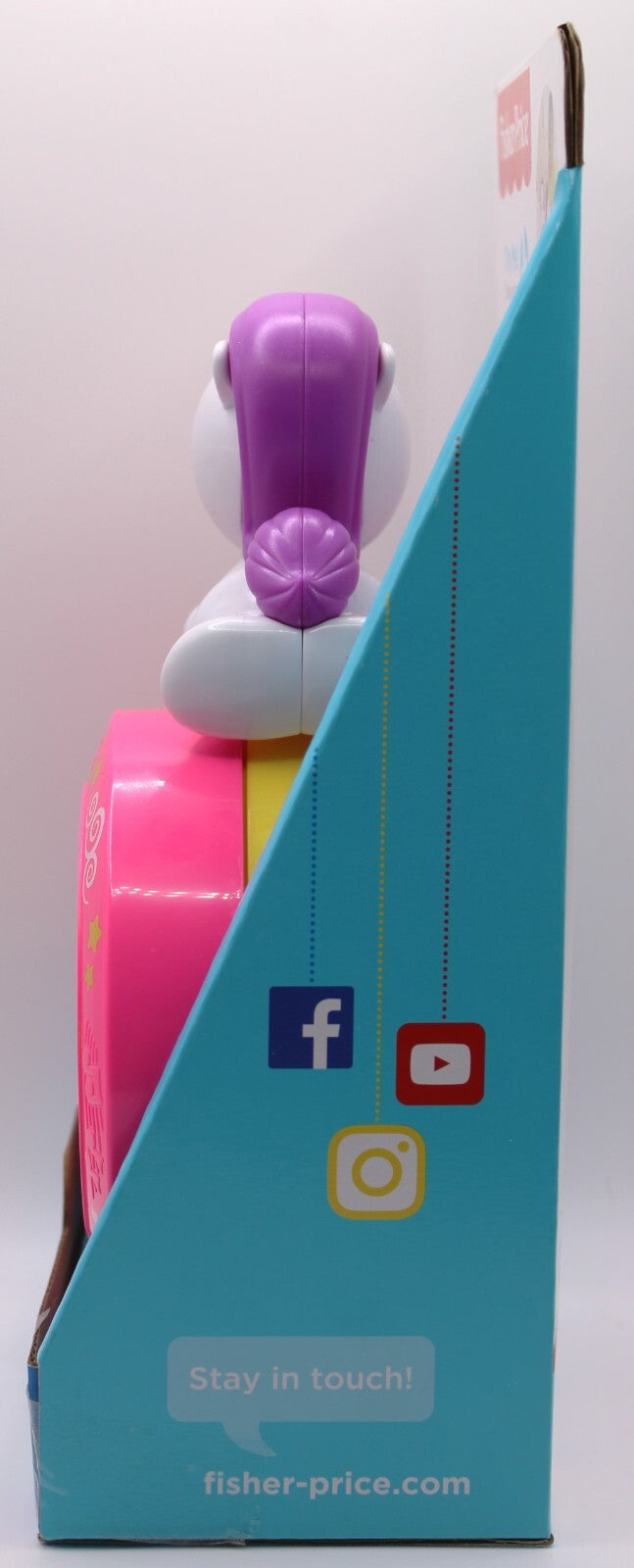 Fisher Price Crawl Along Musical Unicorn with Mirror Rolling Toy New