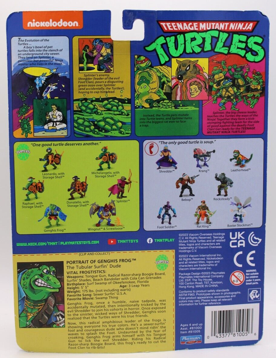 Teenage Mutant Ninja Turtles TMNT Genghis Frog Retro Classic Playmates 2023 40th