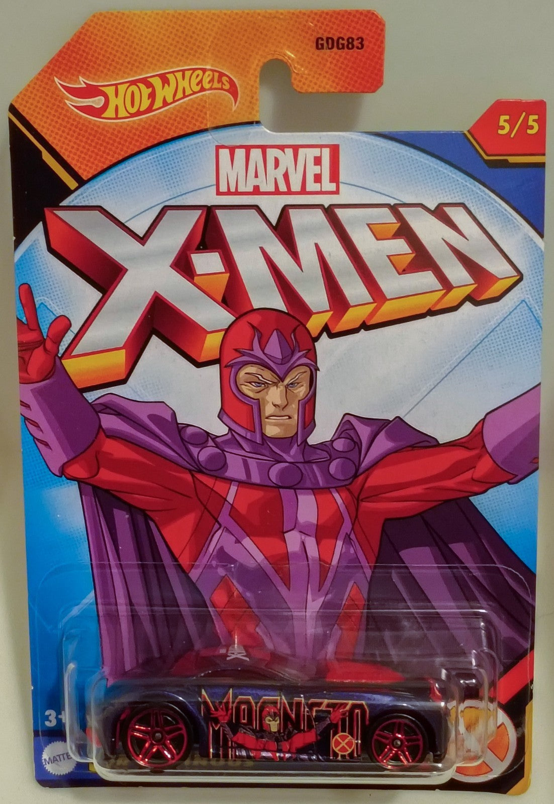 Hot Wheels 2021 X-Men Set Marvel 4 Cars Wolverine, Cyclops, Professor X, Magneto