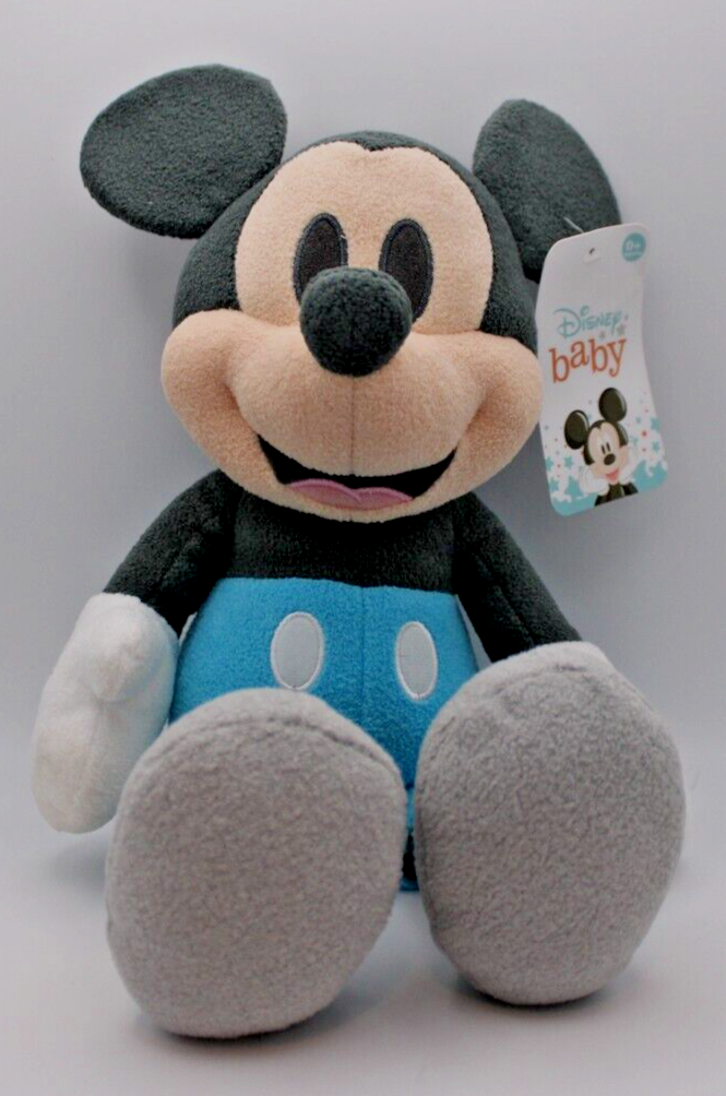 Disney Baby Mickey Mouse Pastel Baby Blue 14 Inch Plush Stuffed Animal