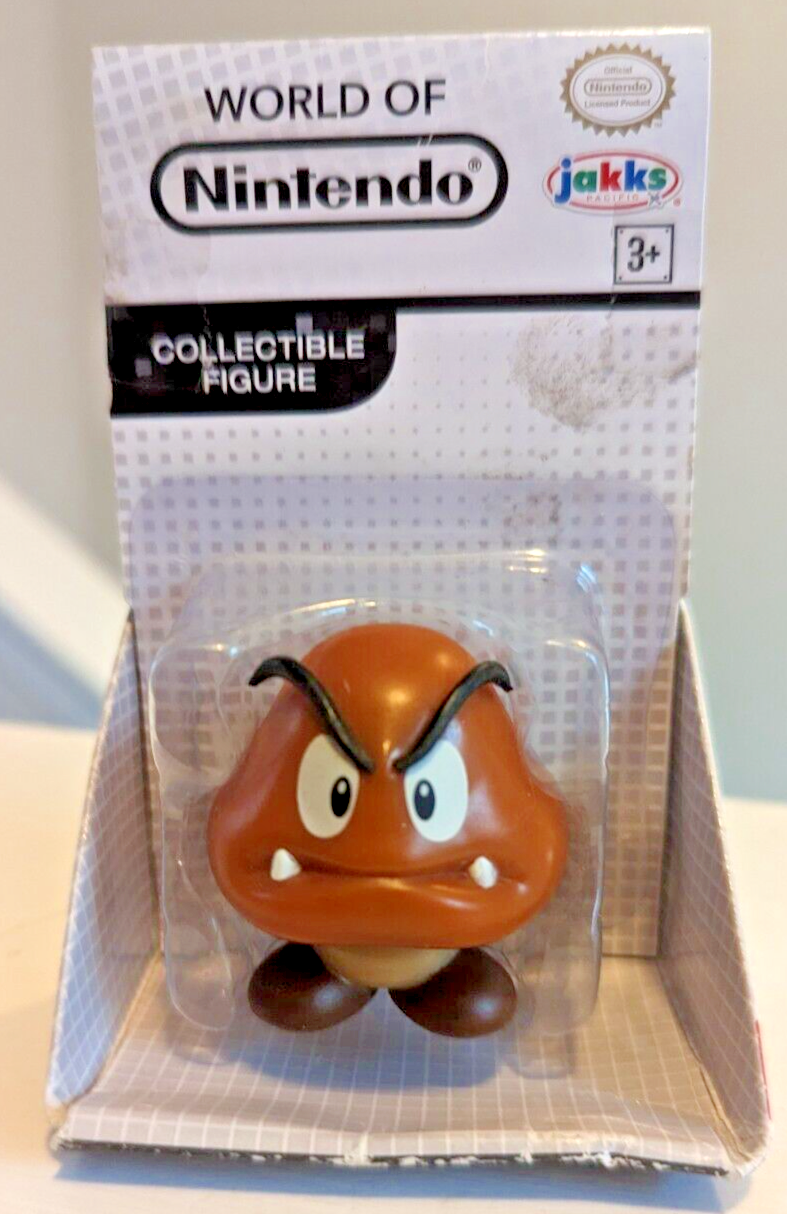 World Of Nintendo Super Mario Goomba 2.5” Figure Checklane Packaging
