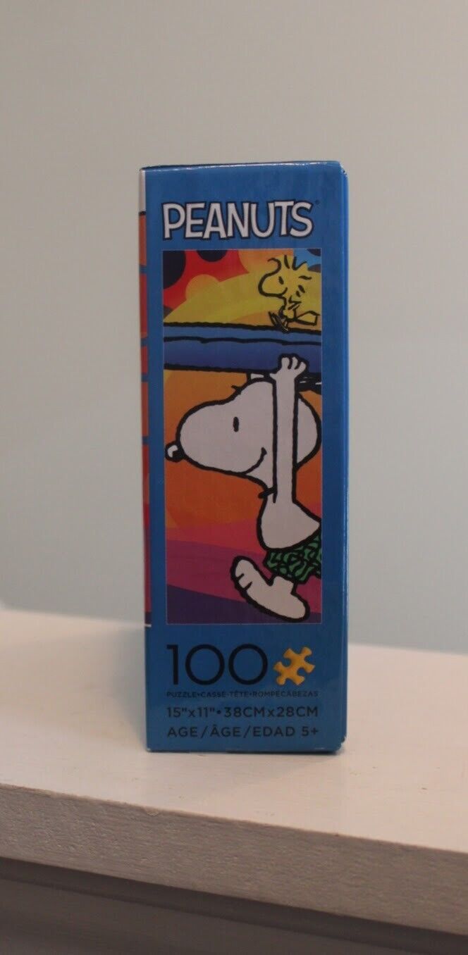 CEACO Peanuts 100 Piece Jigsaw Puzzle Snoopy Woodstock Surf City USA Sealed New