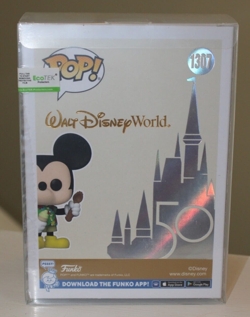 Funko Pop! Disney - Walt Disney World 50th Aloha Mickey Mouse 1307 w Protector