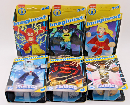 DC Super Friends Supergirl Mr. Freeze Batman Black Adam Flash Imaginext Figures