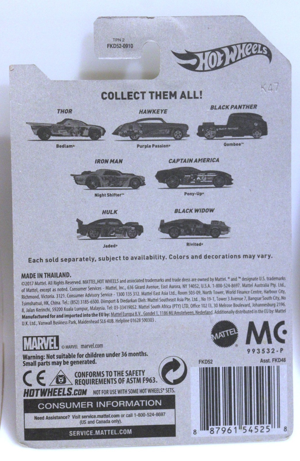 Hot Wheels Avengers Diecast Cars Lot of 3 - Pony-Up,  Horseplay, Scoopa Di Fuego