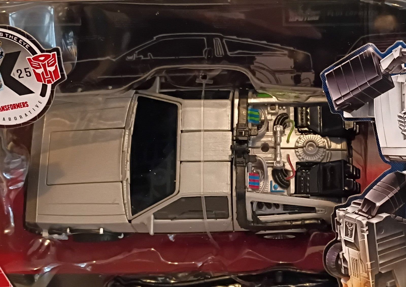 Hasbro Transformers Back to the Future 40th Anniversary Gigawatt Delorean Figure