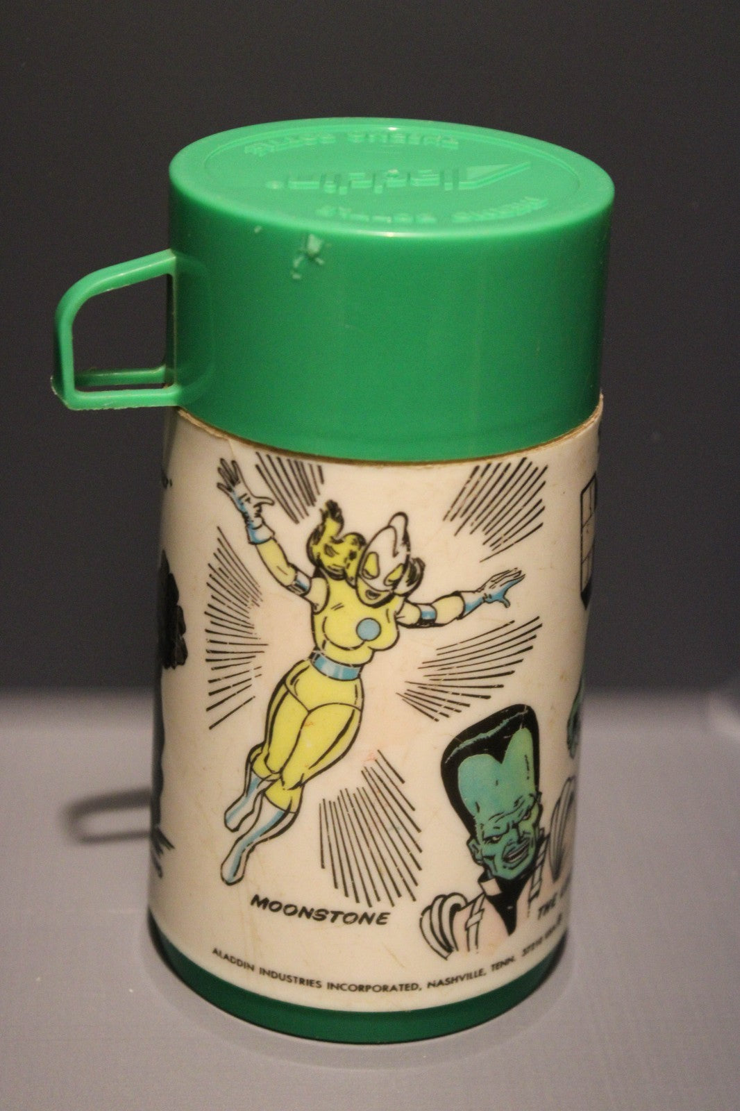 Vintage 1978 Marvel Comics The Incredible Hulk Aladdin Plastic Thermos With Cup