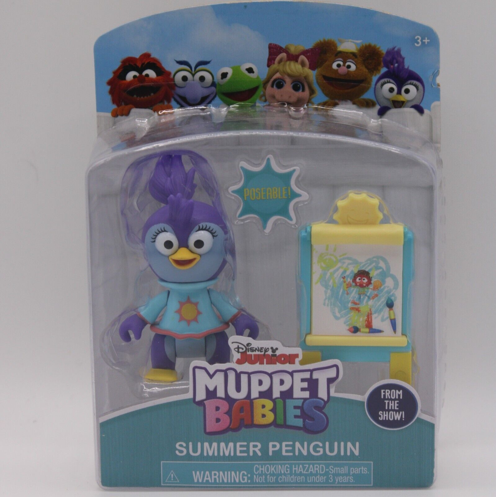 Disney Junior Muppet Babies Poseable 4 Figure Set Kermit Fozzie Summer & Piggy