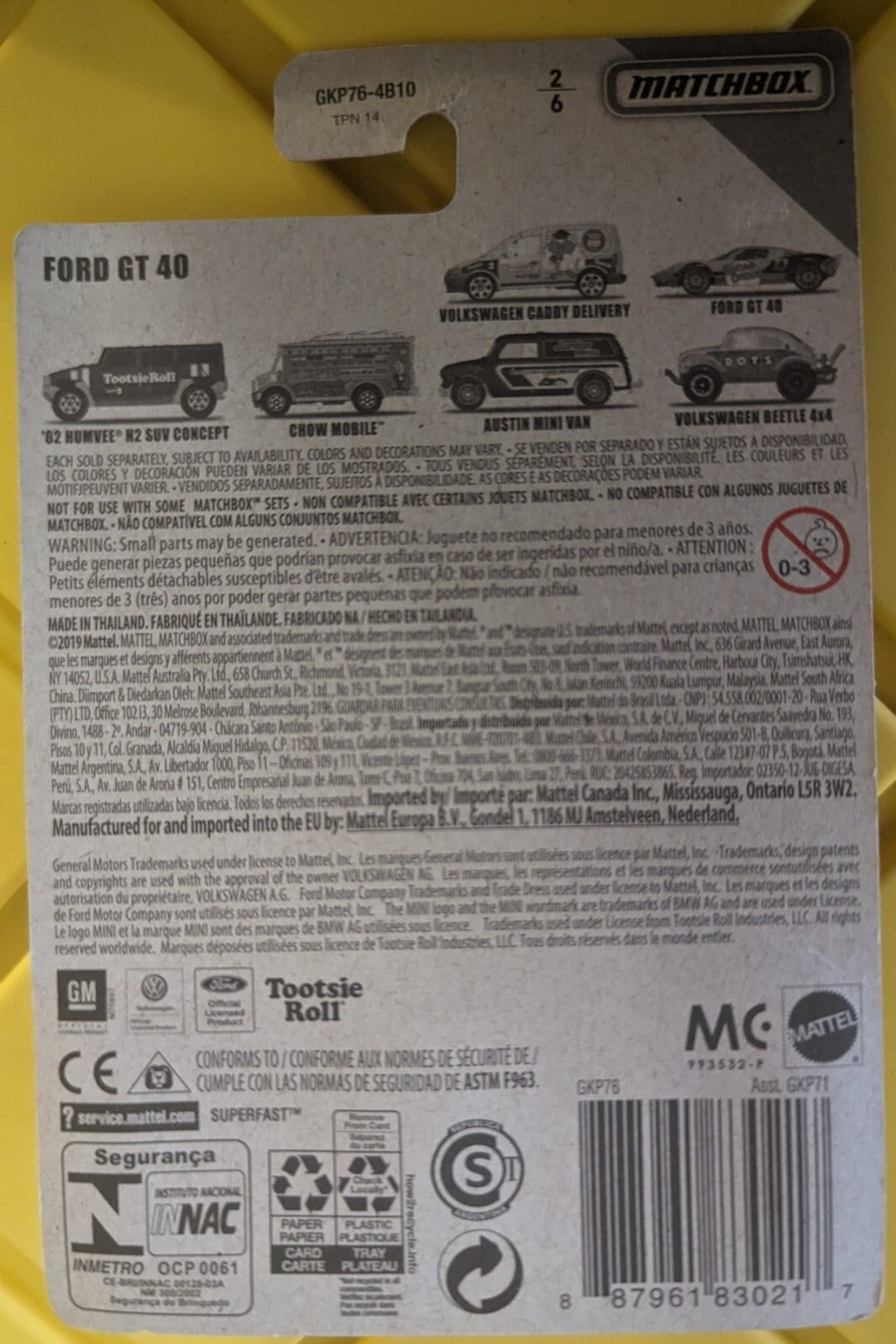 Matchbox Ford GT 40 Diecast Vehicle [Sugar Daddy] NEW Food Series  T40