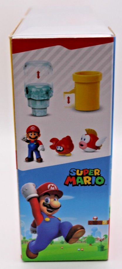 Nintendo Super Mario Sparkling Water Diorama Set Huckit Crab Cheep Fish Jakks 