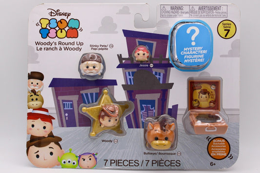 JAKKS Pacific Disney Tsum Tsum Series 7 Woody's Round Up 7 Piece Figures