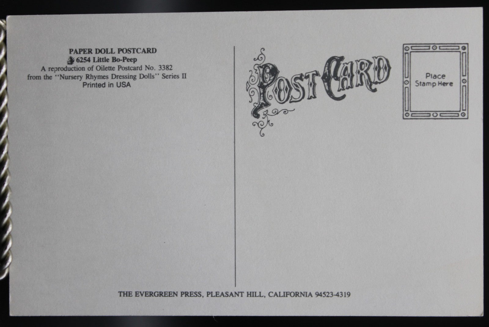 Nursery Rhymes Dressing Dolls Cut Out Postcard Set of 6 Paperdoll Oilette Repro