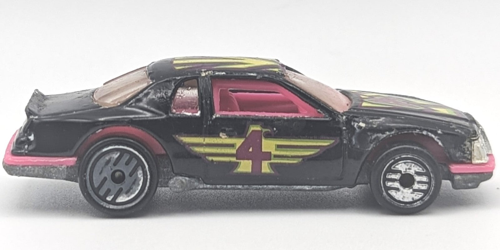 1993 Vintage Hot Wheels '81 Thunder Burner -Black & Pink Die-cast Toy #4