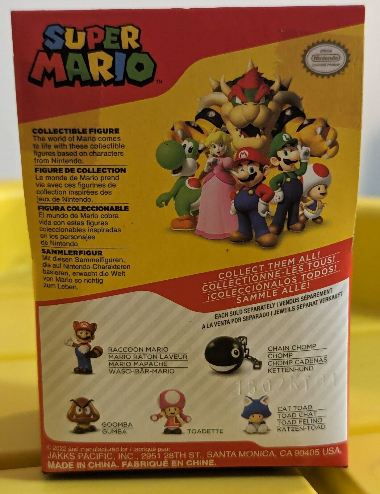 Super Mario Chain Chomp 2.5 inch Figures by JAKKS Pacific Checklane Packaging