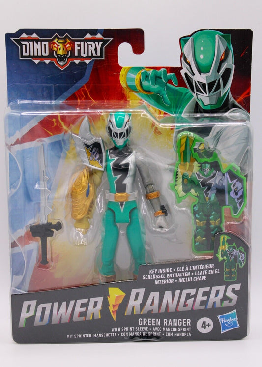 Hasbro Power Rangers Dino Fury Green Ranger w Sprint Sleeve & Key (Bubble Crush)
