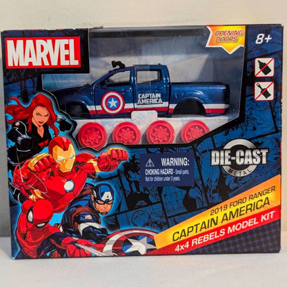 Captain America Diecast Metal Model Kit Marvel 4x4 Rebels 2019 Ford Ranger MIB 