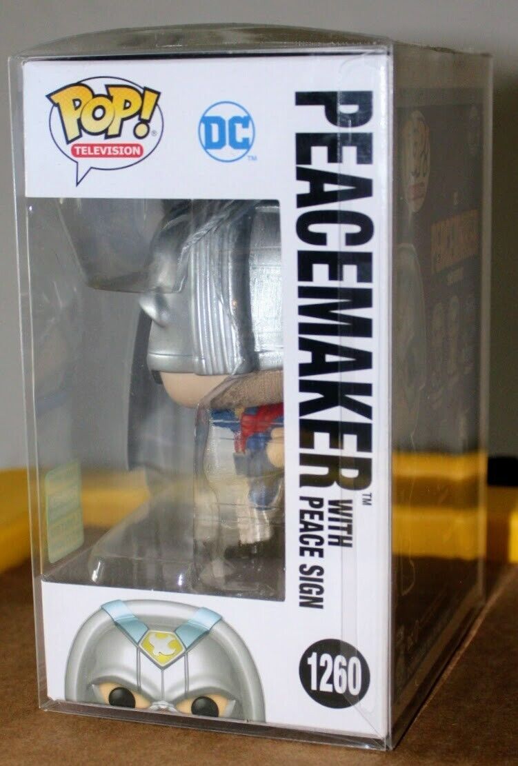 Peacemaker with Peace Sign #1260 Funko 2022 Summer Convention with Pop Protector