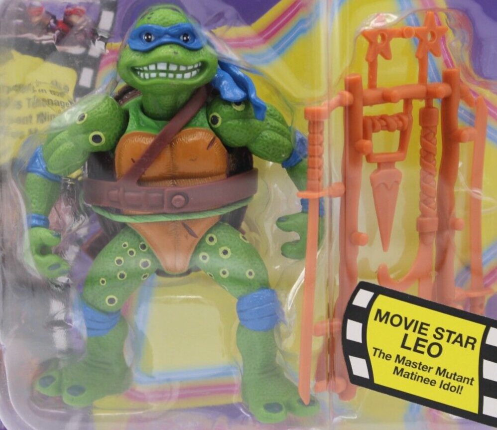 2023 Retro Playmates Teenage Mutant Ninja Turtles Movie Star Leo (Damaged Card)