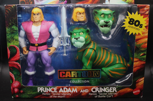 He-Man Masters of the Universe Cartoon Collection Prince Adam & Cringer Figures