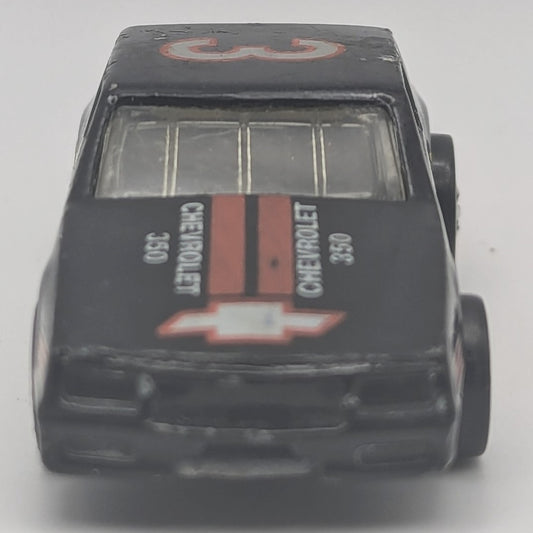 Vintage 1989 Hot Wheels Diecast Speed Fleet Black Chevy Stocker #3 Monte Carlo