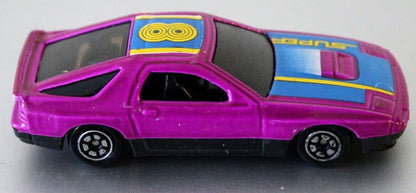 Yatming Mazda RX-7 Turbo Purple Super 8 No. 807 Die Cast Toy Car Vehicle