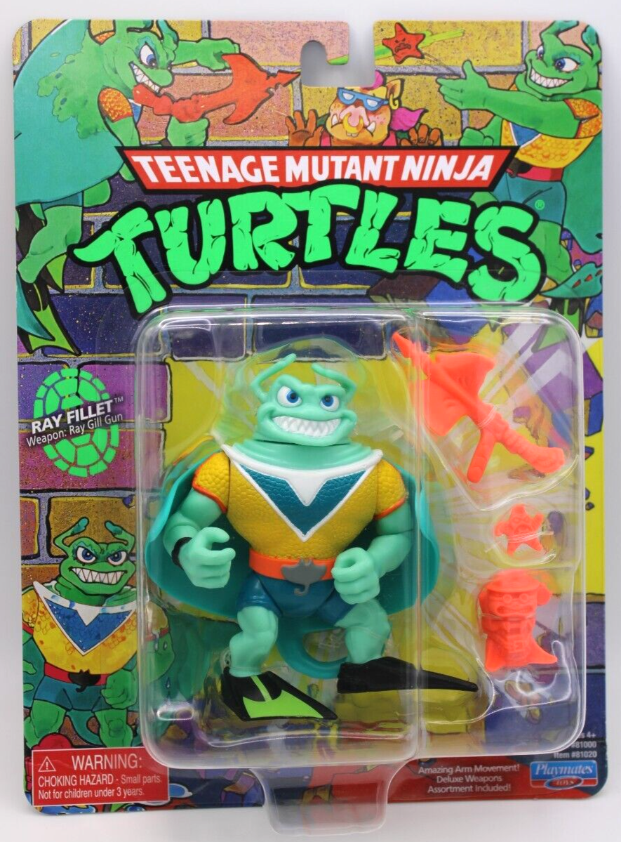 Teenage Mutant Ninja Turtles Retro Ray Fillet Action Figure Playmates TMNT