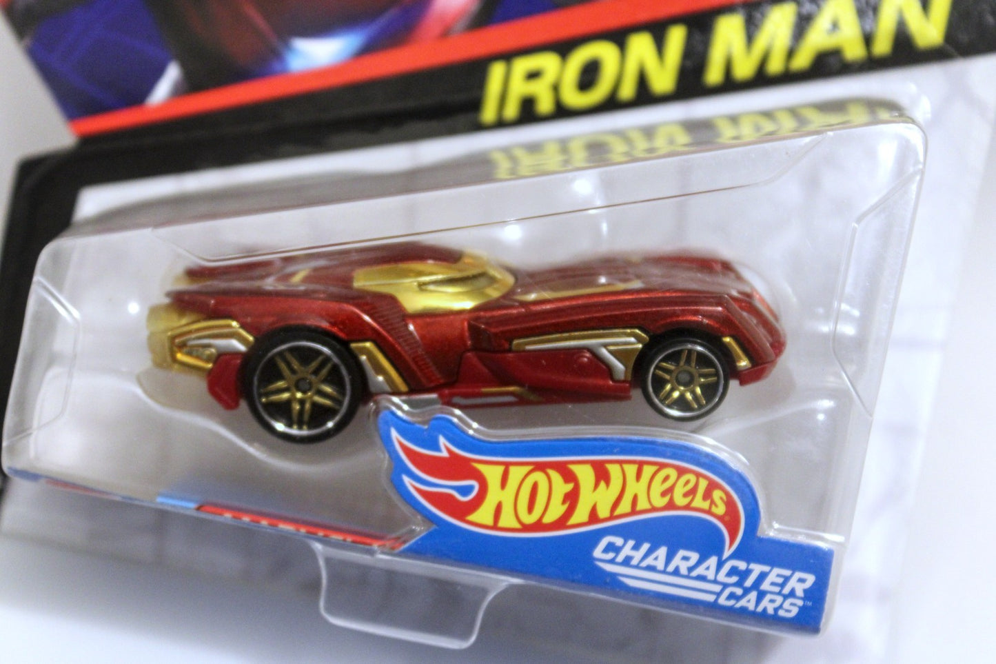 Lot of 2 Iron Man Hot Wheels Character Cars Comic Version Spider-Man Homecoming
