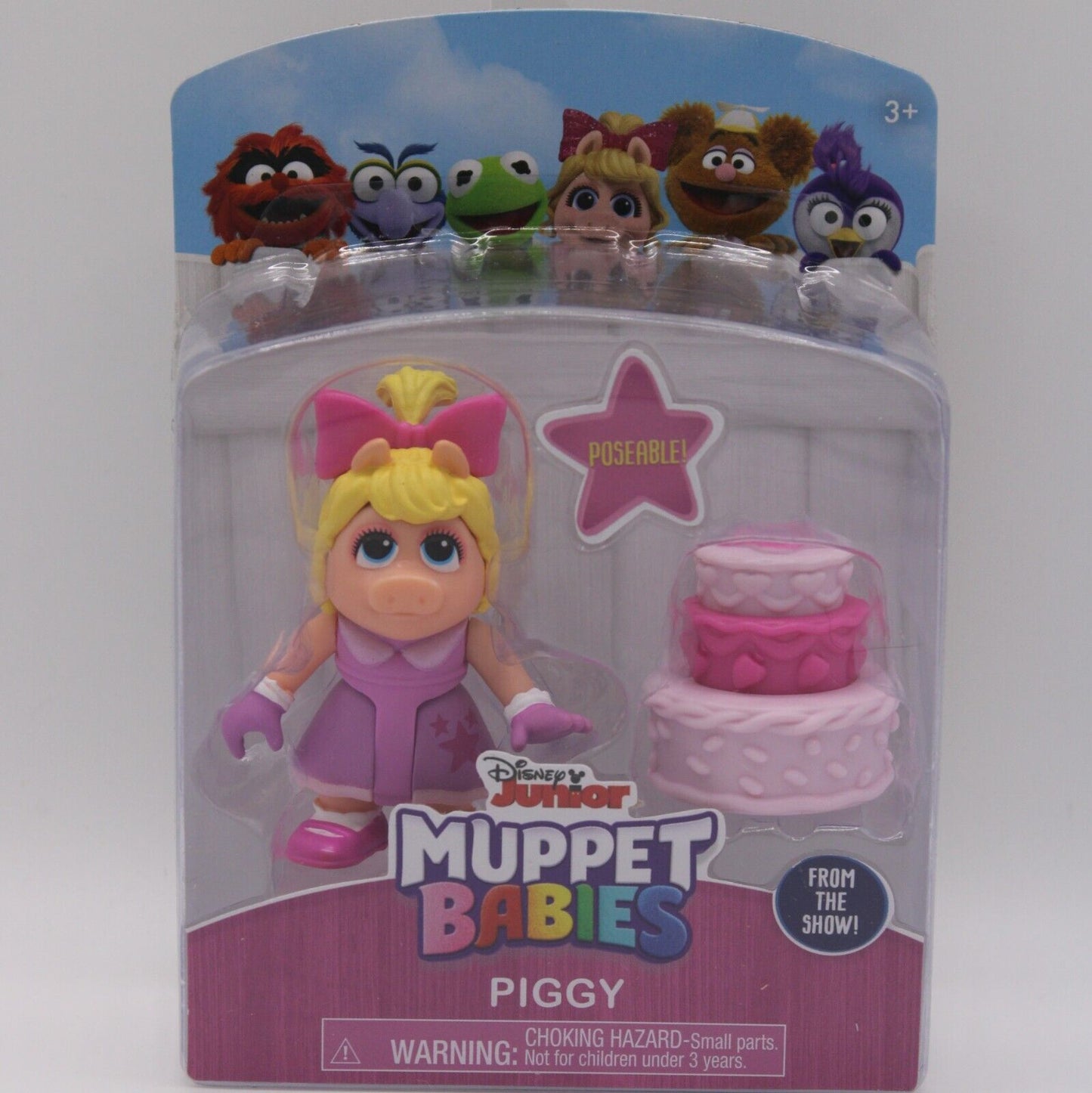 Disney Junior Muppet Babies Poseable 4 Figure Set Kermit Fozzie Summer & Piggy