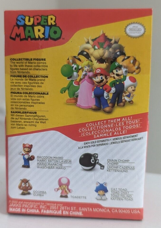 World of Nintendo Super Mario - Raccoon Mario 2.5" Figure (Checklane Packaging)