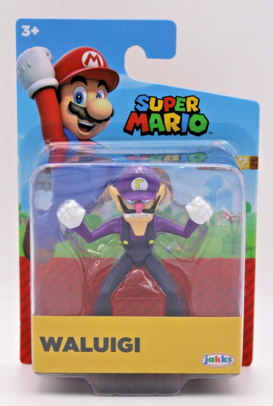 Jakks Pacific World of Nintendo 2.5 Inch Super Mario Waluigi Action Figure