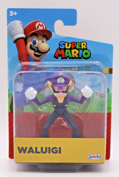 Jakks Pacific World of Nintendo 2.5 Inch Super Mario Waluigi Action Figure