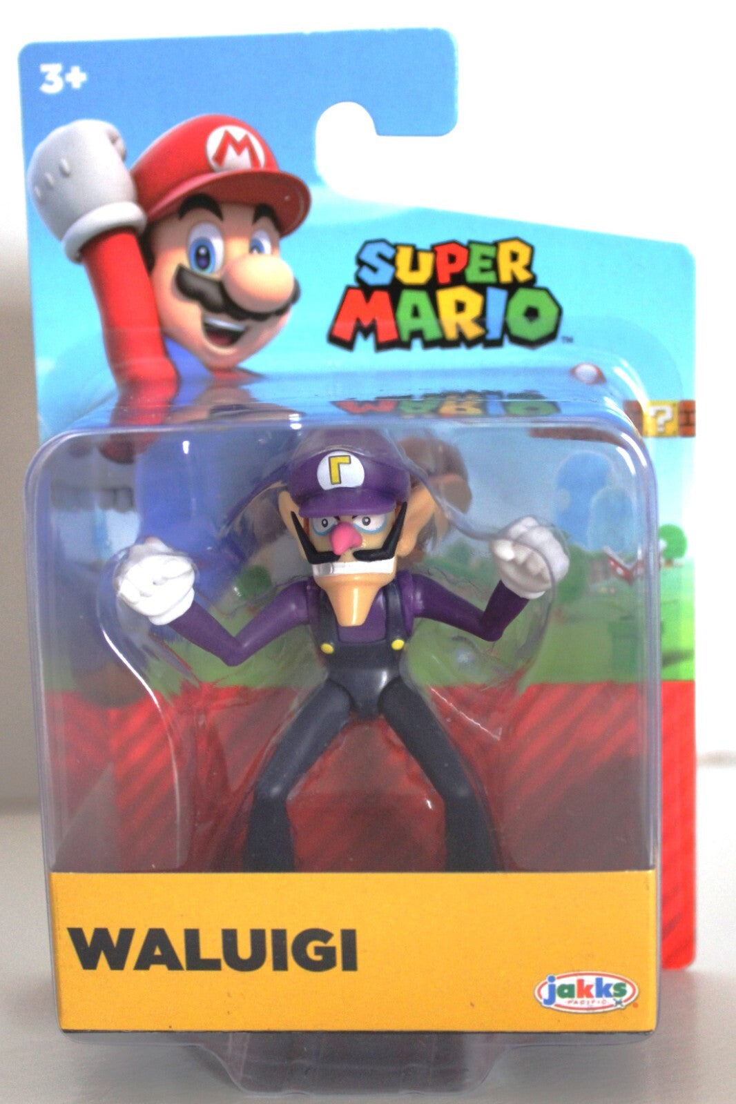 Super Mario Waluigi Mini Action Figure Jakks Pacific World Of Nintendo 2.5 Inch