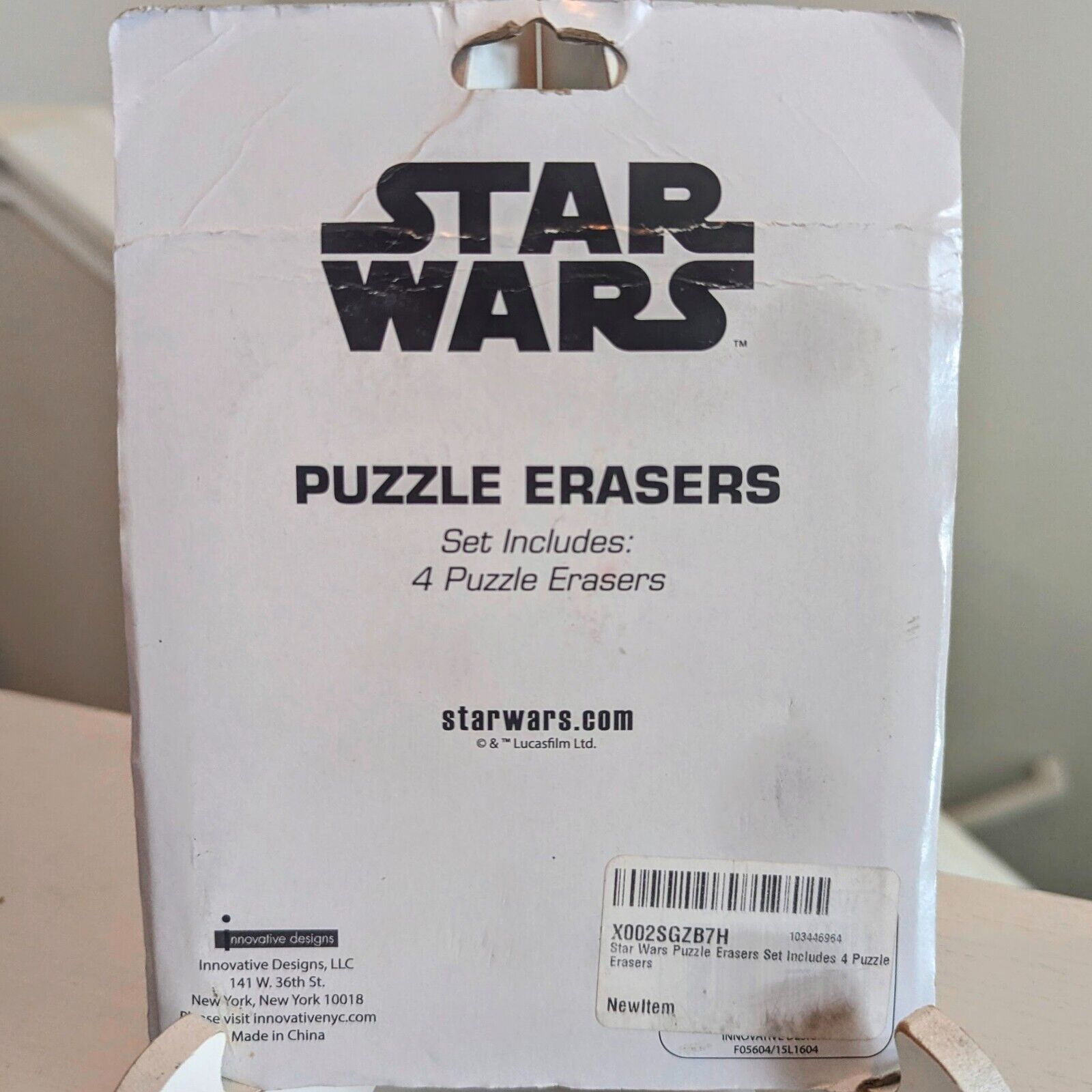 Star Wars Puzzle Eraser Set 4pk Boba Fett C3PO R2D2 Vader The Empire Stikes Back